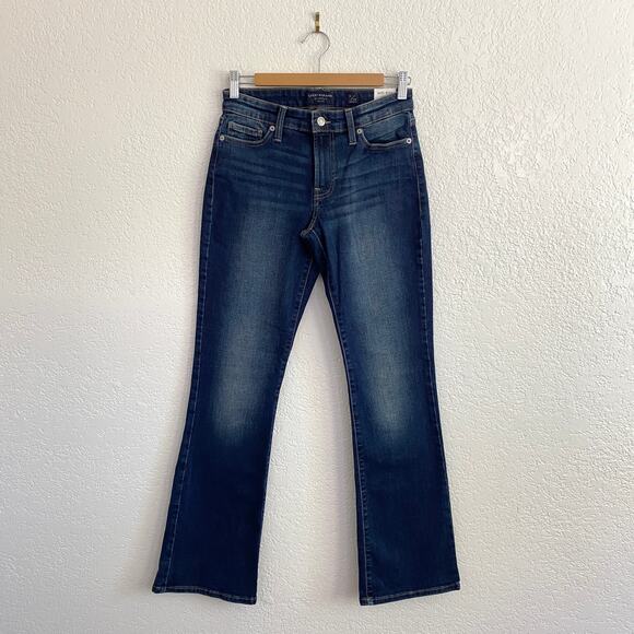 NWT Lucky Brand Sweet Boot Mid-Rise Jeans Womens Size 28 Dark Wash Stretch Denim - Picture 1 of 10